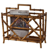 Lounsweer Magazine Holder Desktop Magazine Rack Floor Rustic Magazine  Basket Farmhouse Metal and Wood Space Saving Organizer Rack for Office Home  File