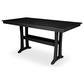 Trex Outdoor Furnitureâ„¢ Farmhouse 37"x72" Counter Table, Charcoal Black