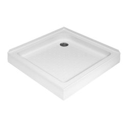 DreamLine QUAD 36" x 36" Double Threshold Shower Base SHTR-1036360-00 - Shower Pans And Bases