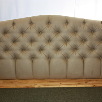 King Diamond Tufted Headboard Camel Back Shape