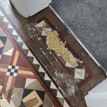 Multiple Victorian Tiled Floors Restored in Boston