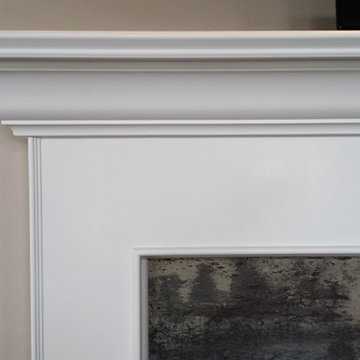 White Modern Colonial Mantelpiece