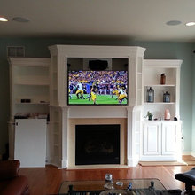 tv over fireplace
