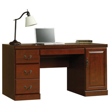 Classic Desk, Rectangular Top With Adjustable Shelf & Storage Drawers, Cherry