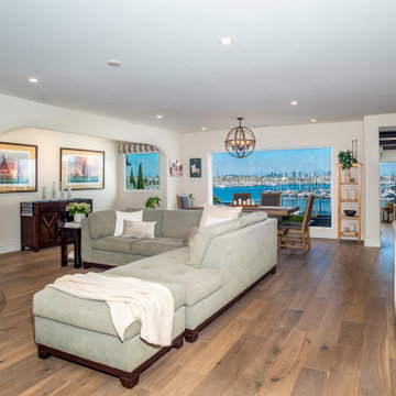 Living Room with Panoramic San Diego Bay and Marina Views