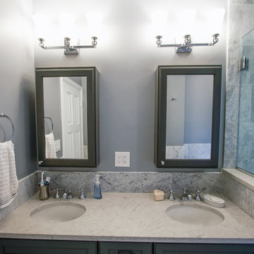 Custom Dura Supreme Vanity with Marble Countertop