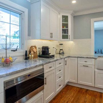 Navy Blue Island Kitchen