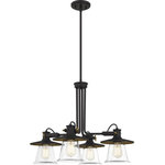 Quoizel Lighting - Quoizel Lighting SMR5026OZ Sumter, 4 Light Chandelier, Bronze/Dark Brown - With its oiled bronze finish and clear seeded glasSumter 4 Light Chand Old Bronze Clear See *UL Approved: YES Energy Star Qualified: n/a ADA Certified: n/a  *Number of Lights: 4-*Wattage:100w A19 Medium Base bulb(s) *Bulb Included:No *Bulb Type:A19 Medium Base *Finish Type:Old Bronze