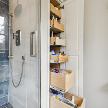 Small Footprint & Big Storage - Contemporary Bath