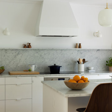 En Blanc: Kitchen, Dining, Mudroom, Laundry Room, Primary/Hall/Guest Bath