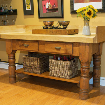 Butcher Block Top Kitchen Work Station
