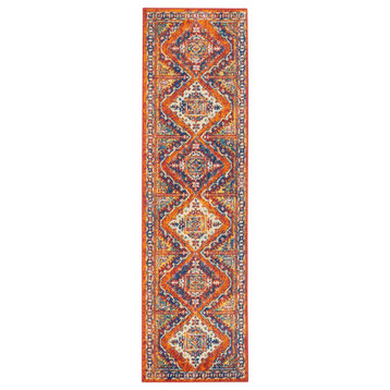 Nourison Allur Alr02 Traditional Rug, Orange Multicolor, 2'3"x7'6" Runner