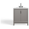 The Ezra Bathroom Vanity, Cashmere Gray, 30", Single Sink, Freestanding