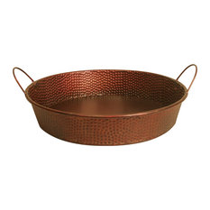 18" Hammered Metal Tray