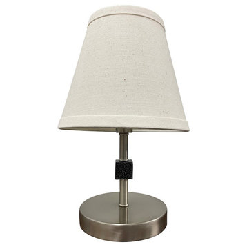 House of Troy Bryson 1 Light 12" Accent Lamp, Nickel/Supreme Silver, B203-SN-SS