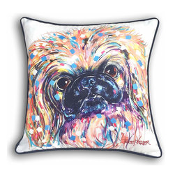 Pekingese Indoor/Outdoor Cushion Covers - Outdoor Cushions And Pillows