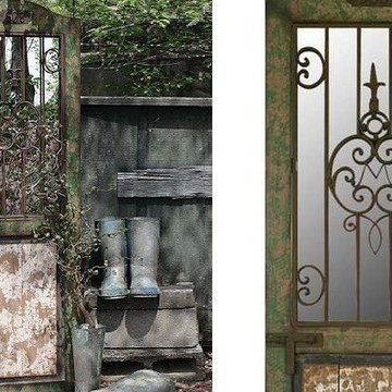 Shabby Chic Decorative Mirrored Door