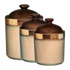 50 Most Por Contemporary Kitchen Canister Sets For 2018 Houzz Gibson Casa Estebana 3 Piece Canister Set Kitchen Canisters And Jars