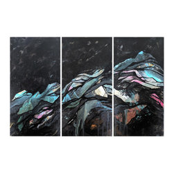 2019-Spring-14 Triptych Original Painting - Paintings
