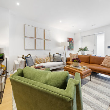 Vibrant Modern Living Room in Contemporary New Build