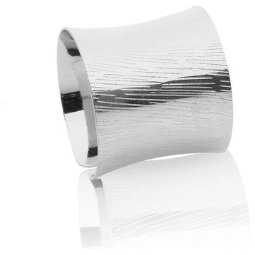 Classic Touch Silver Napkin Rings, Set of 6