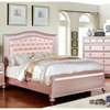 Roseberry Kids Contemporary Wood Twin Panel Bed in Rose Gold