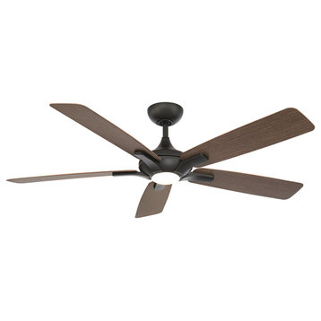Mykonos 60" Indoor/Outdoor Smart Ceiling Fan, Bronze Dark Walnut, 3000K Light