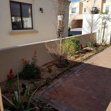 Front Yard Desert Garden and Main Entrance walkway flower beds
