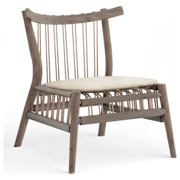 Fansipan Lounge Chair, Smoked Oak Leather