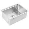 25 in. Undermount Single Bowl Kitchen Sink with Accessories in Stainless Steel