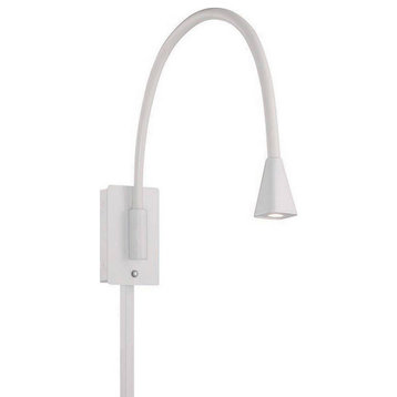 120V Stretch Collection LED Swing Arm in White