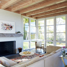 Fireplace and shelves