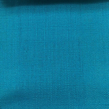 Brighton Linen Drapery Fabric, Turquoise
