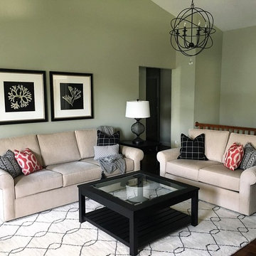 TRANSITIONAL LIVING ROOM & DINING ROOM