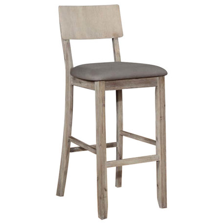 Jordan Gray Wash Bar Stool, 18.31W X 20.67D X 43.5H, Gray Wash