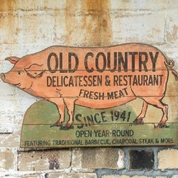 "OLD COUNTRY" PIG WALL DECOR - Products