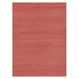 Coral Jute Grasscloth Wallpaper - Contemporary - Wallpaper - by