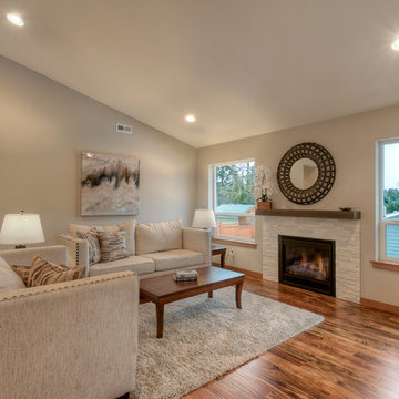 Modern and Craftsman Style Mix - Open Concept Living Room