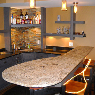 Nambia Gold Suede Granite