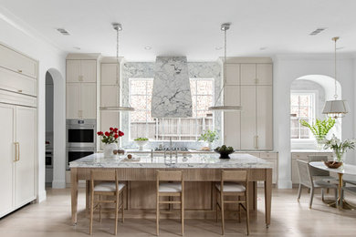 Kitchen - coastal kitchen idea in Dallas