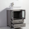 Vanity Art Vanity Set With Vessel Sink, Gray, 72", Standard Mirror