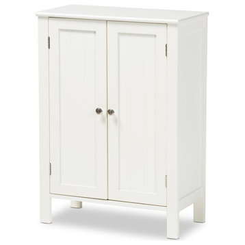 Bowery Hill 2-Door Engineered Wood Multipurpose Storage Cabinet in White