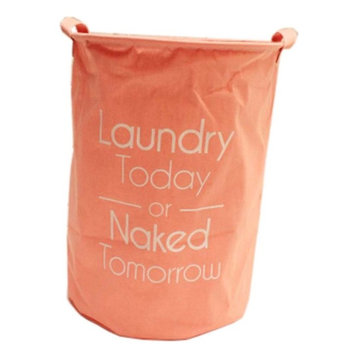 Fresh Color Large Laundry Basket, Hamper Storage Wash, Orange Pink
