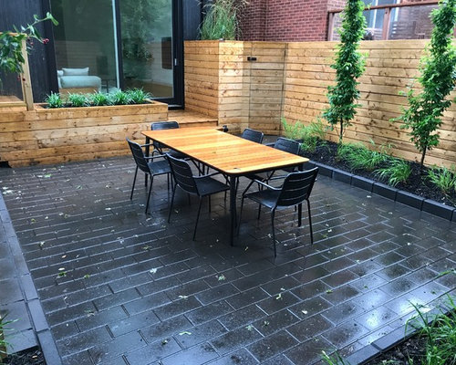 Fotos de jardines | Diseños de jardines modernos con adoquines de ladrillo