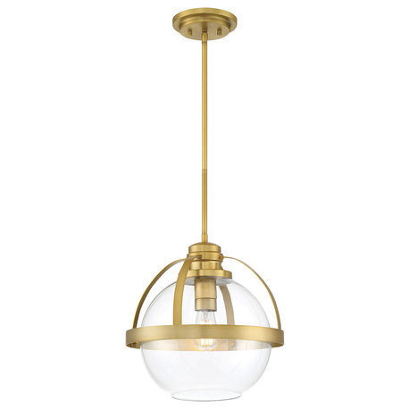 Pendleton 1-Light Pendant, Warm Brass