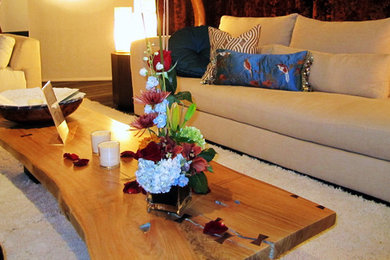 Trendy living room photo in Los Angeles