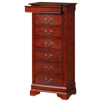 Louis Phillipe Cherry 7 Drawer Chest of Drawers (22 in L. X 16 in W. X 51 in H.)