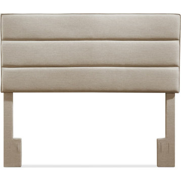 Pemberly Row Modern / Contemporary Queen Upholstered Headboard in Soft Beige