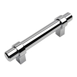 Cosmas - Cosmas 161-3.5CH Polished Chrome 3-1/2&rdquo; CTC (89mm) Euro Bar Pull [25 PACK] - Cabinet And Drawer Handle Pulls