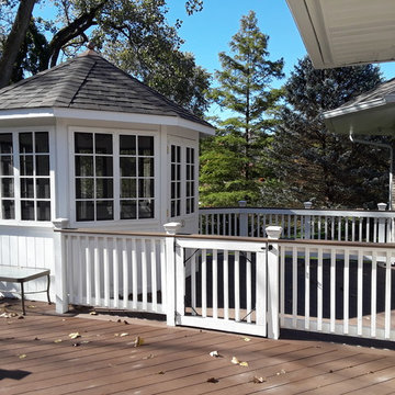 Elevated Gazebo with Timbertech Deck by Burr Ridge, IL Gazebo and Deck Builder.